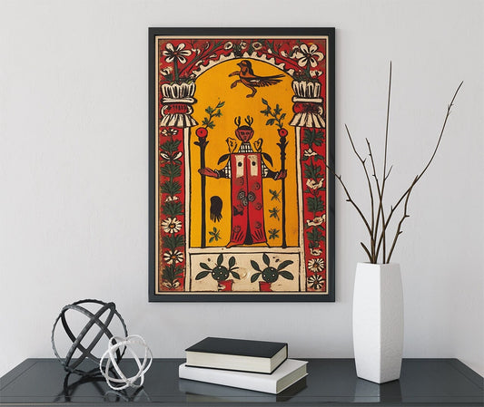 The Magician - Folk Art - Tarot Card Print - The Magician Card Poster, No Frame