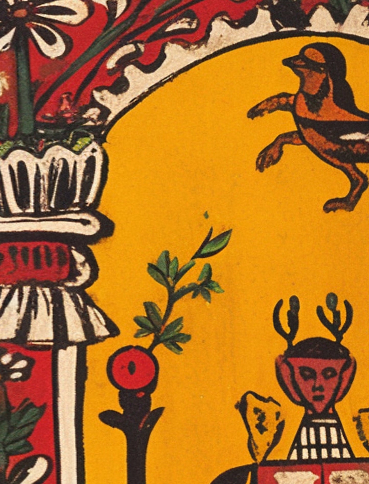 The Magician - Folk Art - Tarot Card Print - The Magician Card Poster, No Frame