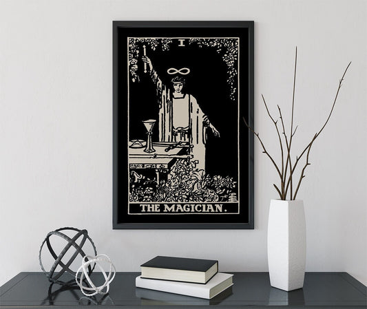The Magician- Tarot Card Print - The Magician Card Black Poster, No Frame