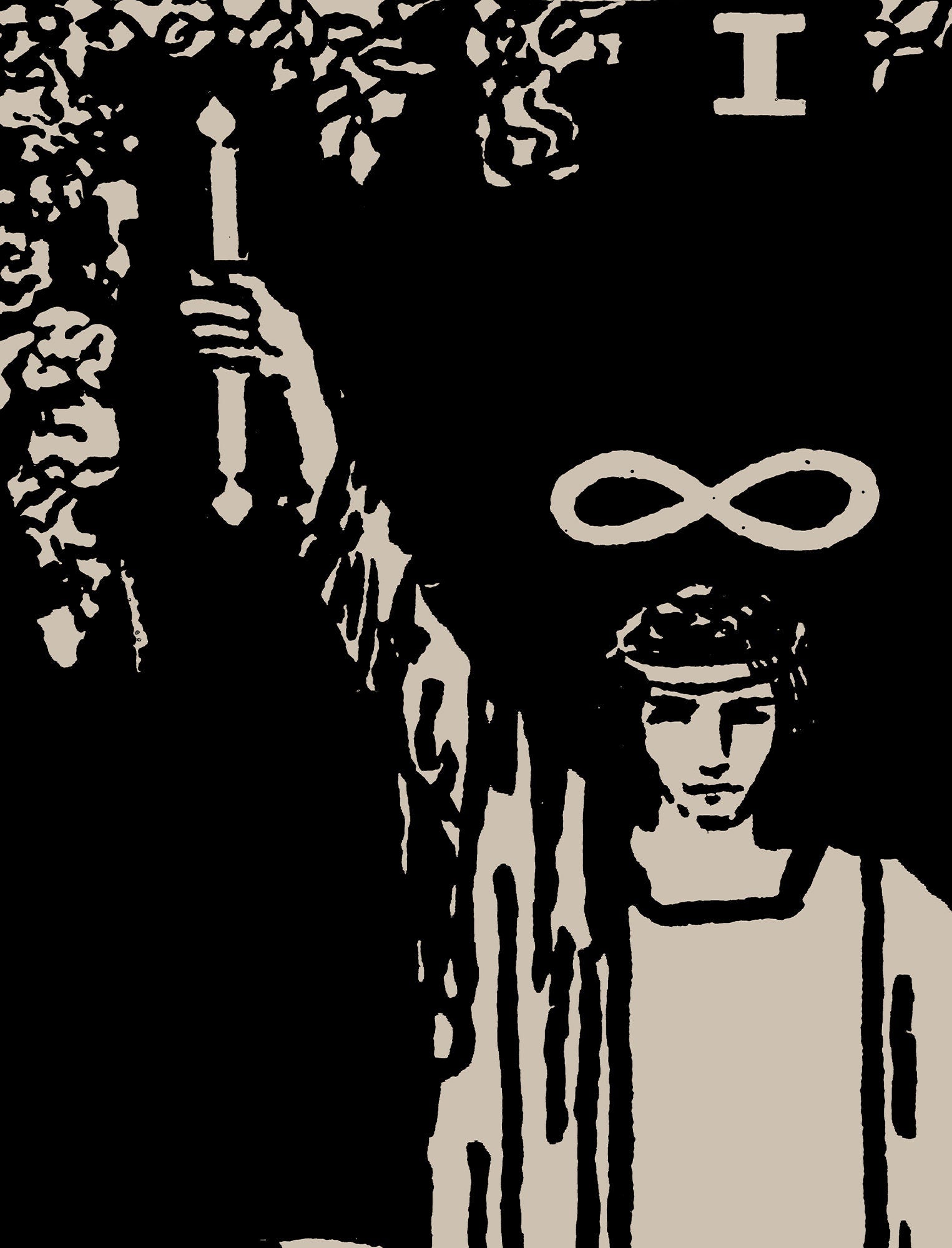 The Magician- Tarot Card Print - The Magician Card Black Poster, No Frame