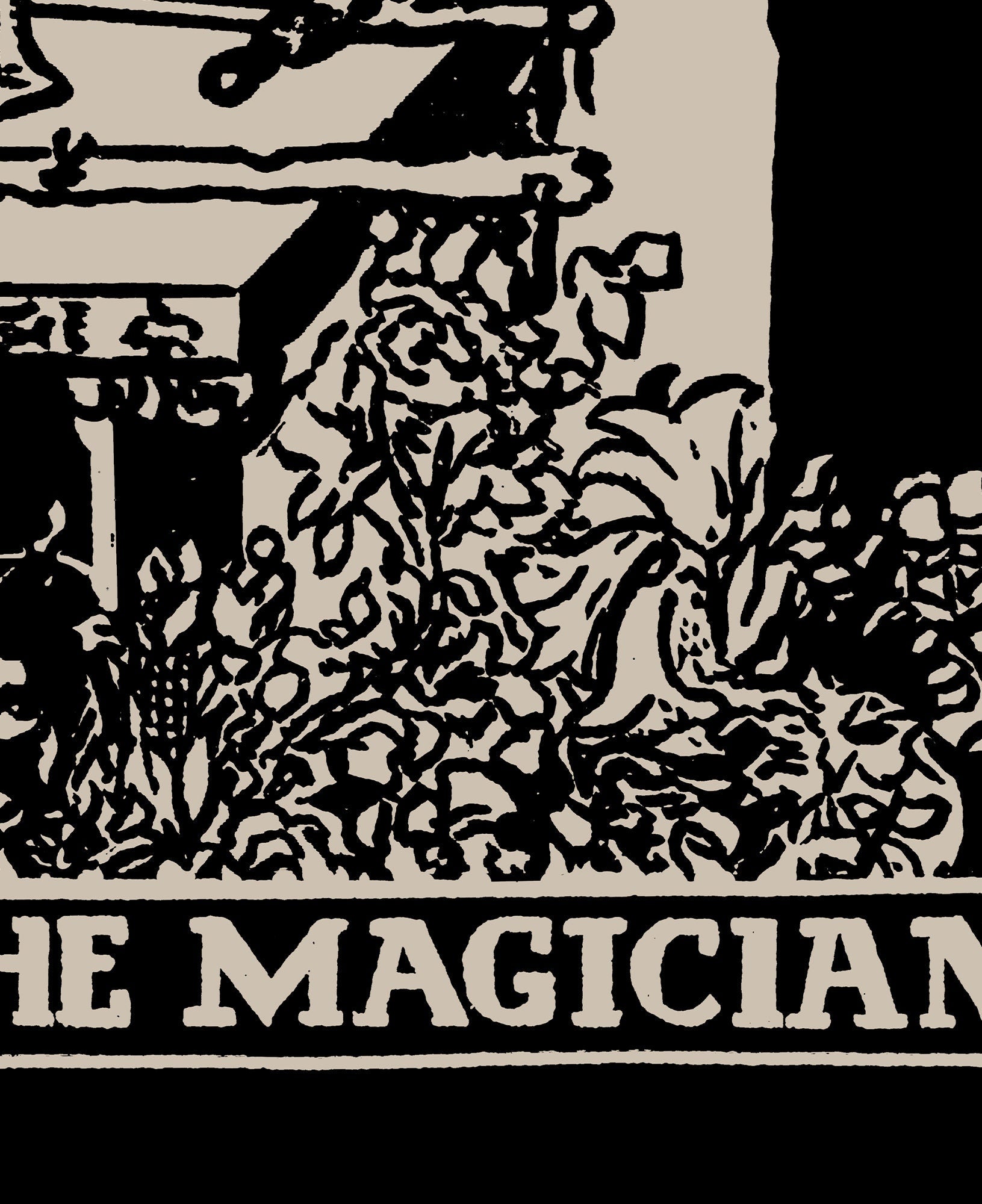 The Magician- Tarot Card Print - The Magician Card Black Poster, No Frame