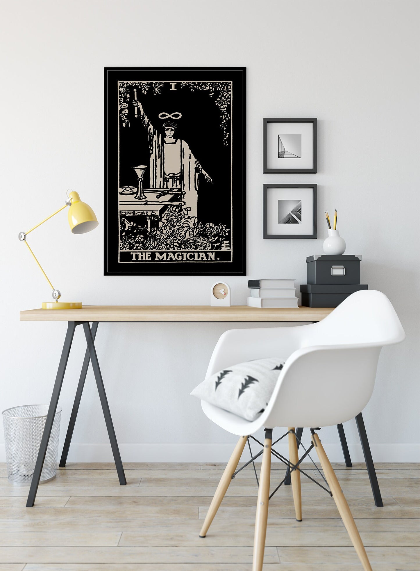 The Magician- Tarot Card Print - The Magician Card Black Poster, No Frame