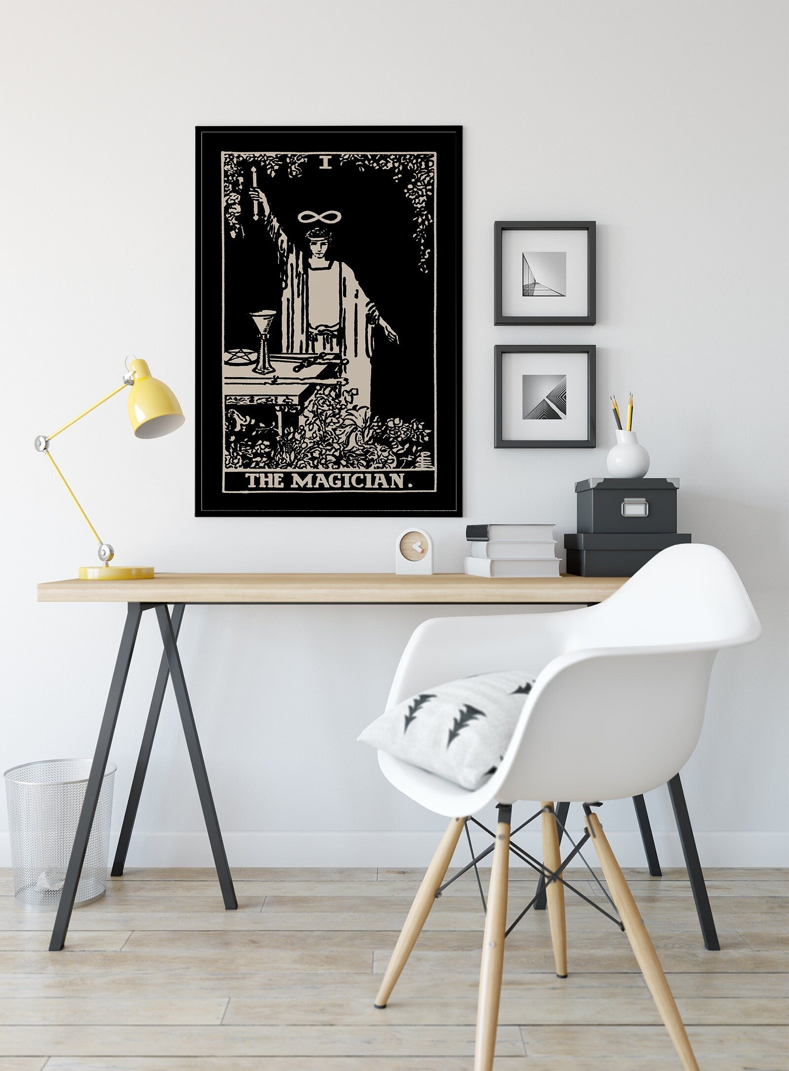 The Magician- Tarot Card Print - The Magician Card Black Poster, No Frame