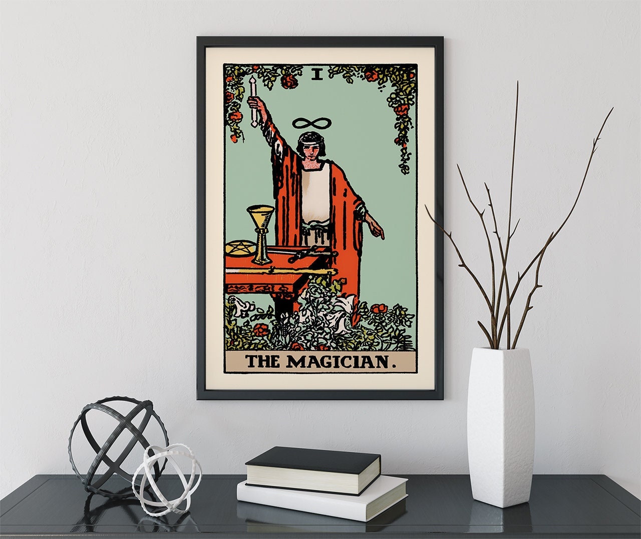 The Magician- Tarot Card Print - The Blue Sky Magician Card Poster, No Frame