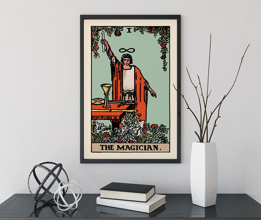 The Magician- Tarot Card Print - The Blue Sky Magician Card Poster, No Frame