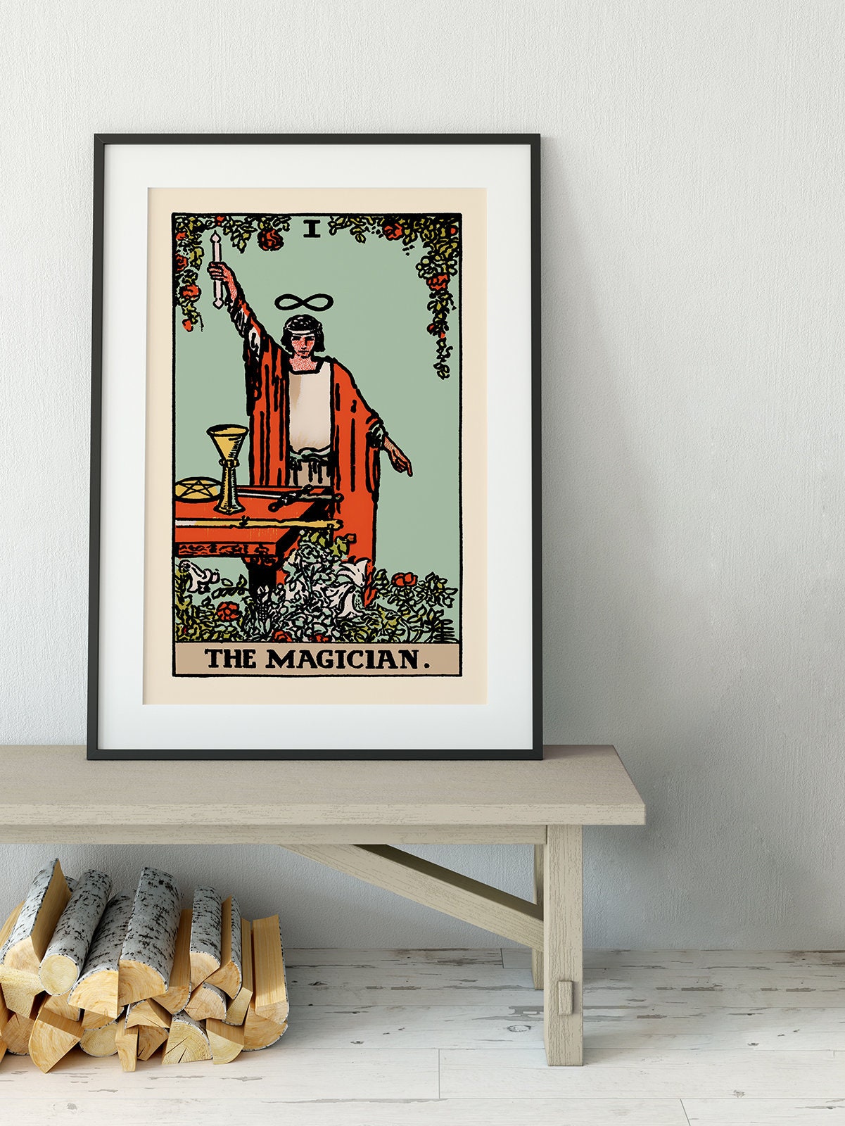 The Magician- Tarot Card Print - The Blue Sky Magician Card Poster, No Frame