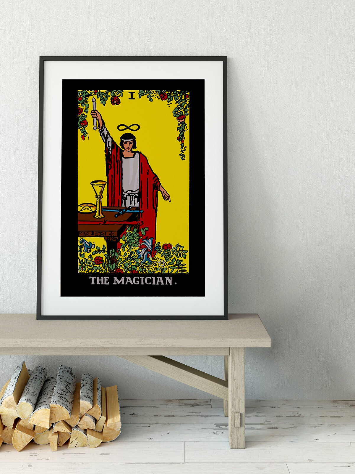 The Magician- Tarot Card Print - The Magician Card Bright Colorway Poster, No Frame