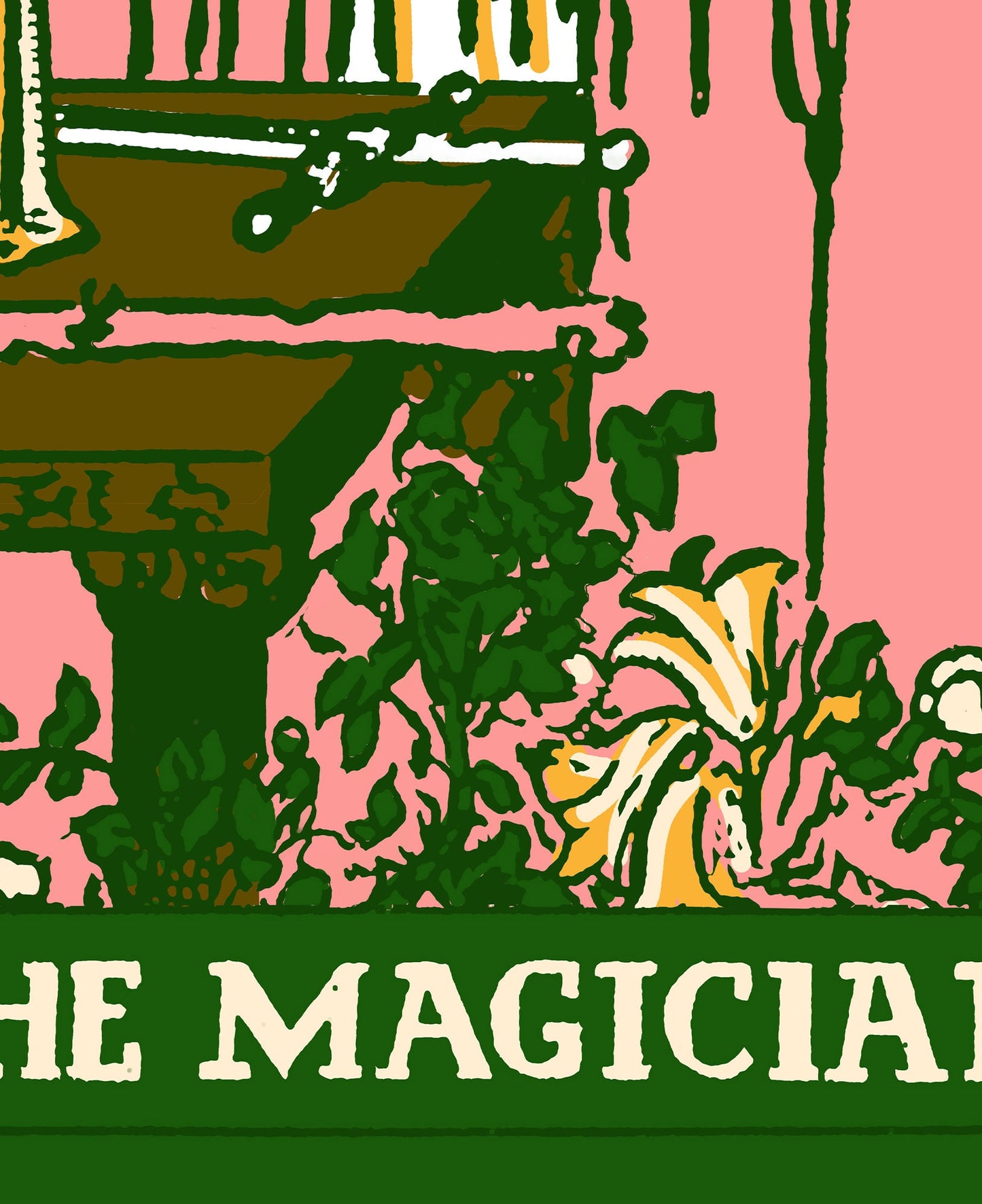 The Magician- Tarot Card Print - The Magician Card Bubblegum Goth Colors Poster, No Frame