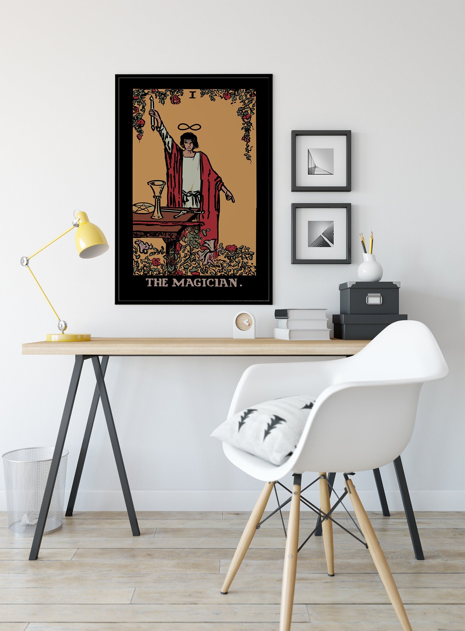 The Magician- Tarot Card Print - The Magician Card Dark Colorway Poster, No Frame