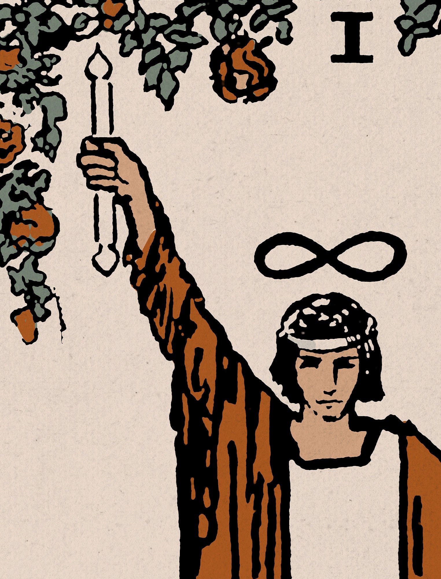 The Magician- Tarot Card Print - The Magician Card Neutral Vibe Poster Eclectic Tarot, No Frame