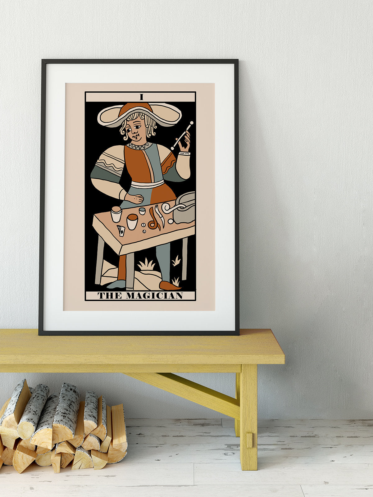 The Magician- Tarot de Marseille Card Print - The Magician Card Neutral Vibe Poster Eclectic Tarot, No Frame