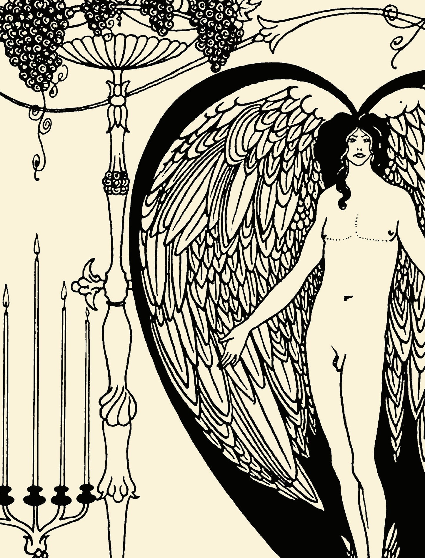 The Mirror of Love by Aubrey Beardsley Print - Art Nouveau Poster, No Frame