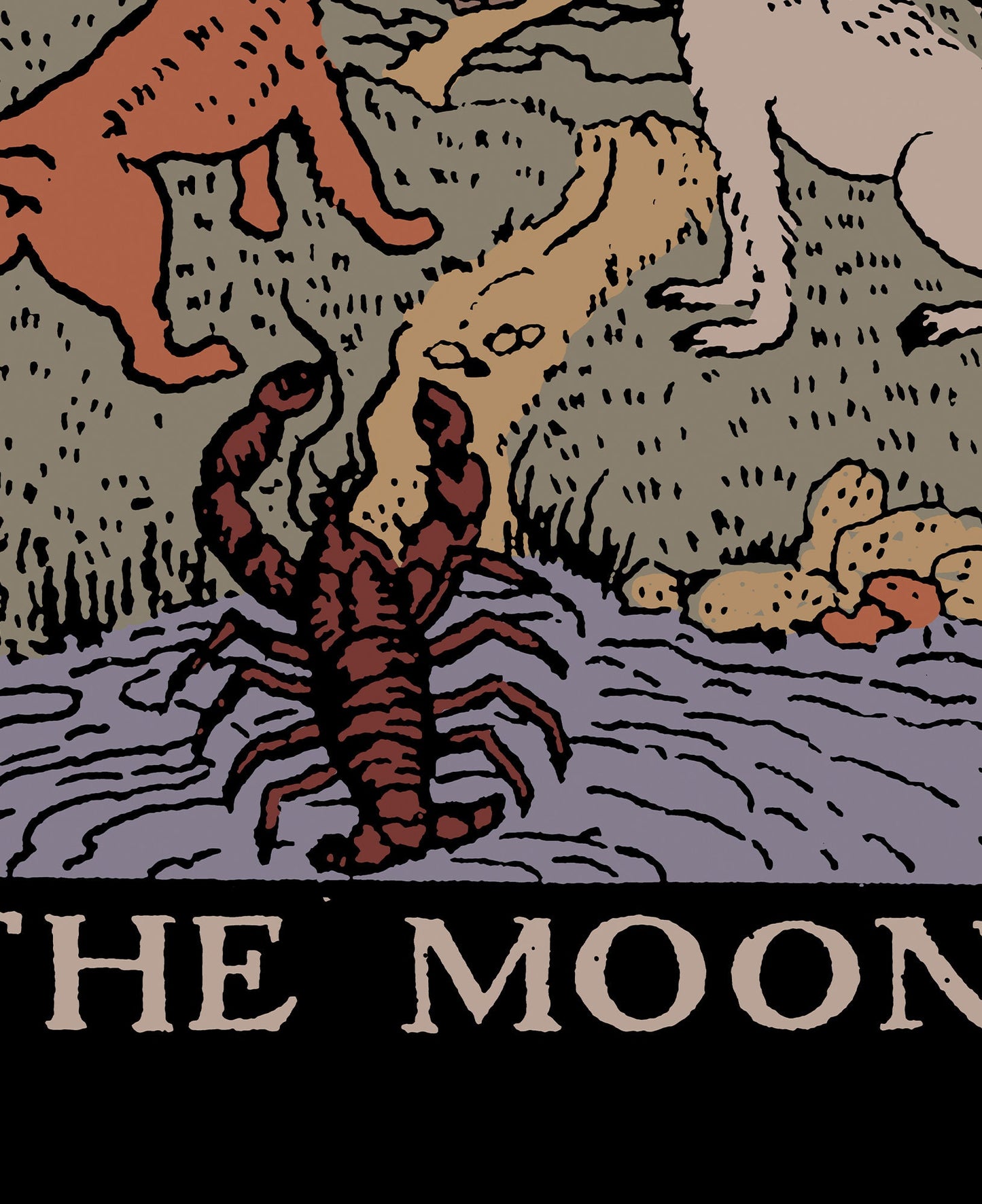 The Moon- Tarot Card Print -Closeup