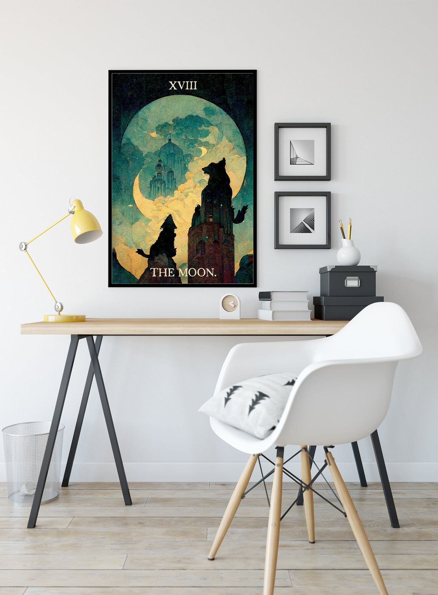 The Moon - Tarot Card Print - The Moon Card Poster, No Frame