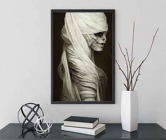 The Mummy Print - The Mummy Poster Classic Monsters Halloween Print, No Frame