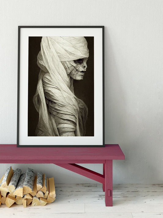 The Mummy Print Unframed Classic Monsters Halloween Art No Frame Poster For Spooky Home Decor by My Store