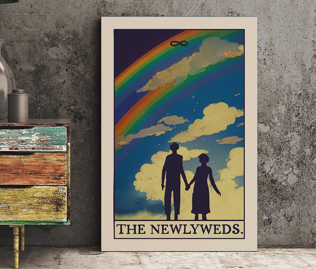 The Newlyweds - Tarot Card Print - The Newlyweds Card Poster (No Frame)