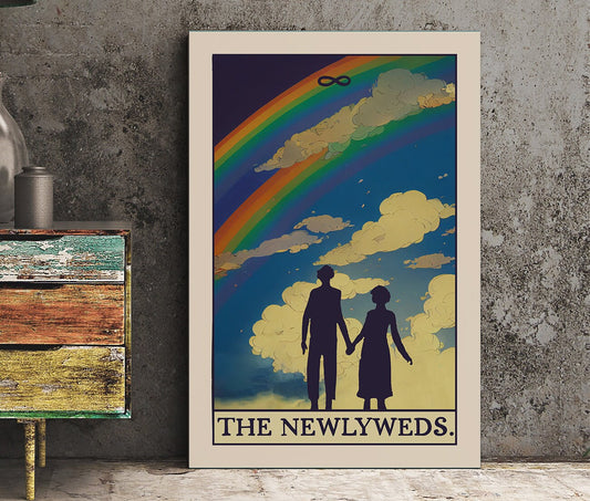 The Newlyweds - Tarot Card Print - The Newlyweds Card Poster (No Frame)
