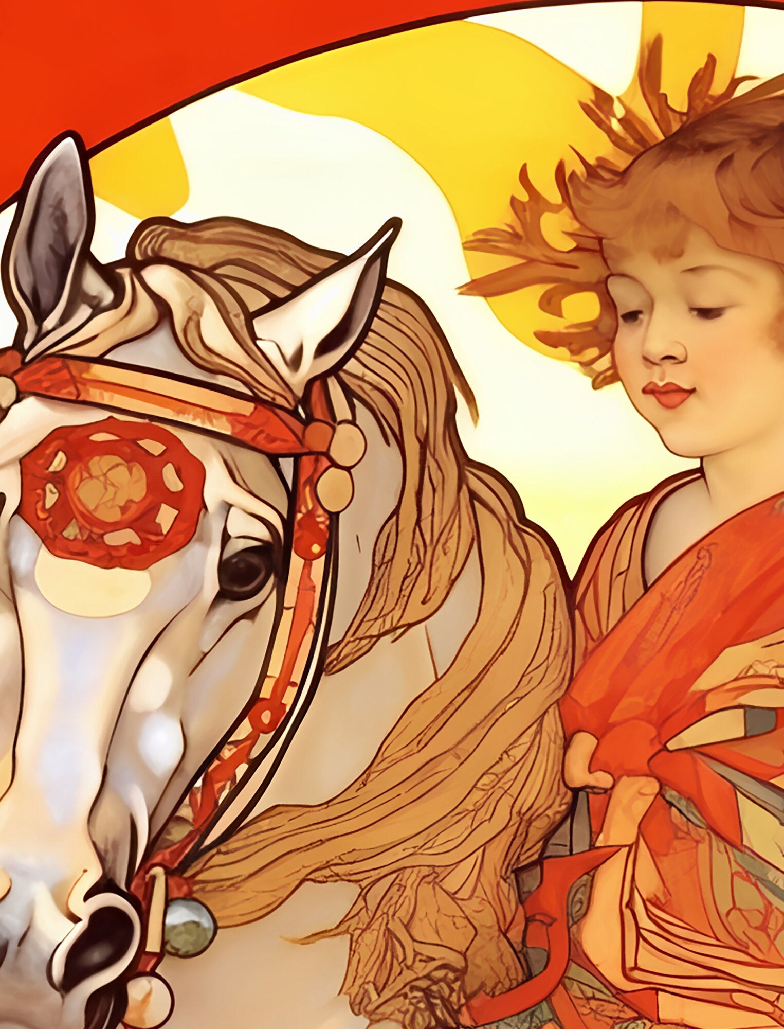 The Sun- Tarot Card Print - The Sun Card Poster, No Frame