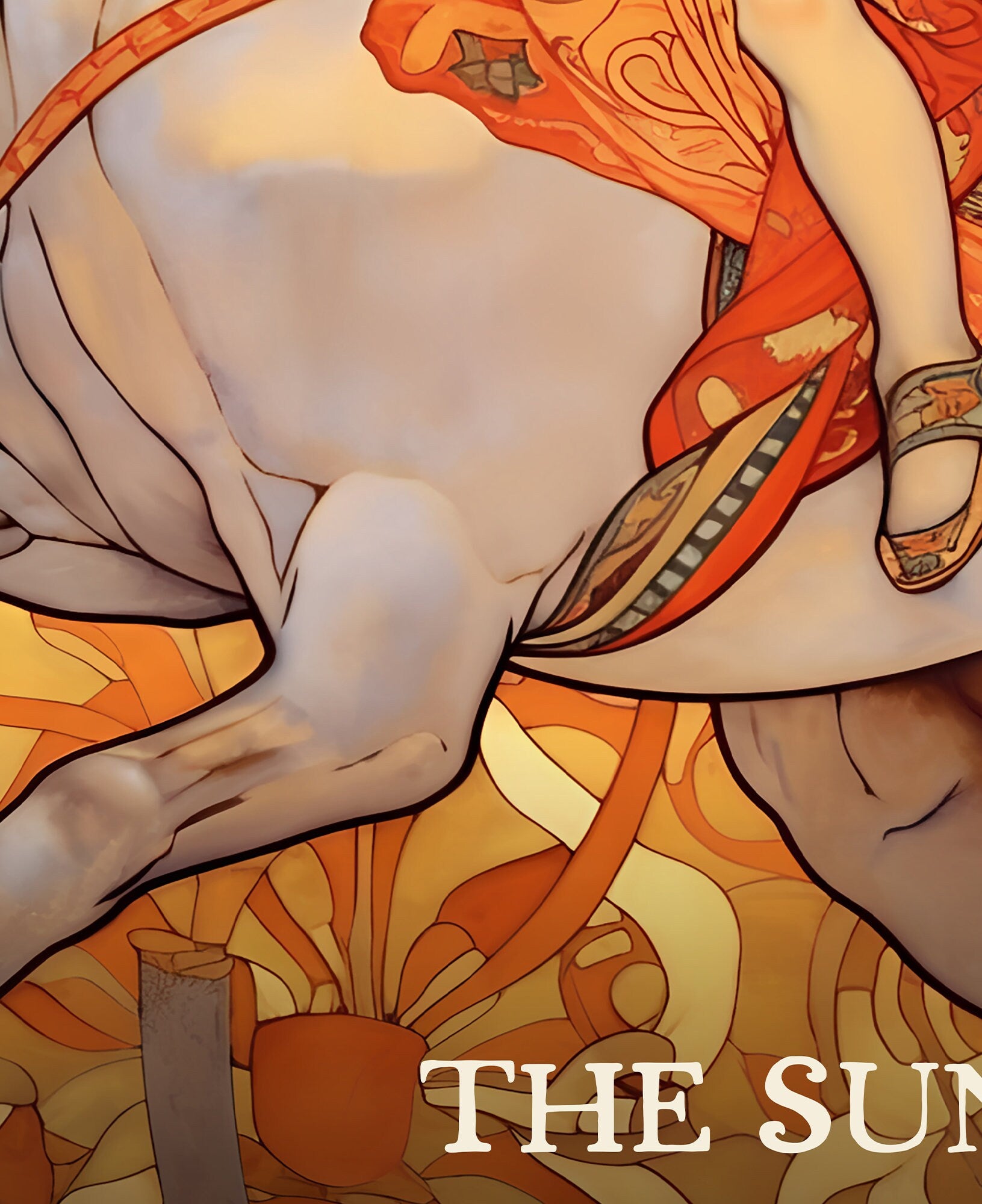 The Sun- Tarot Card Print - The Sun Card Poster, No Frame