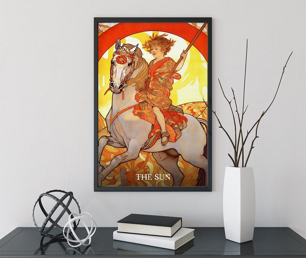 The Sun- Tarot Card Print - The Sun Card Poster, No Frame