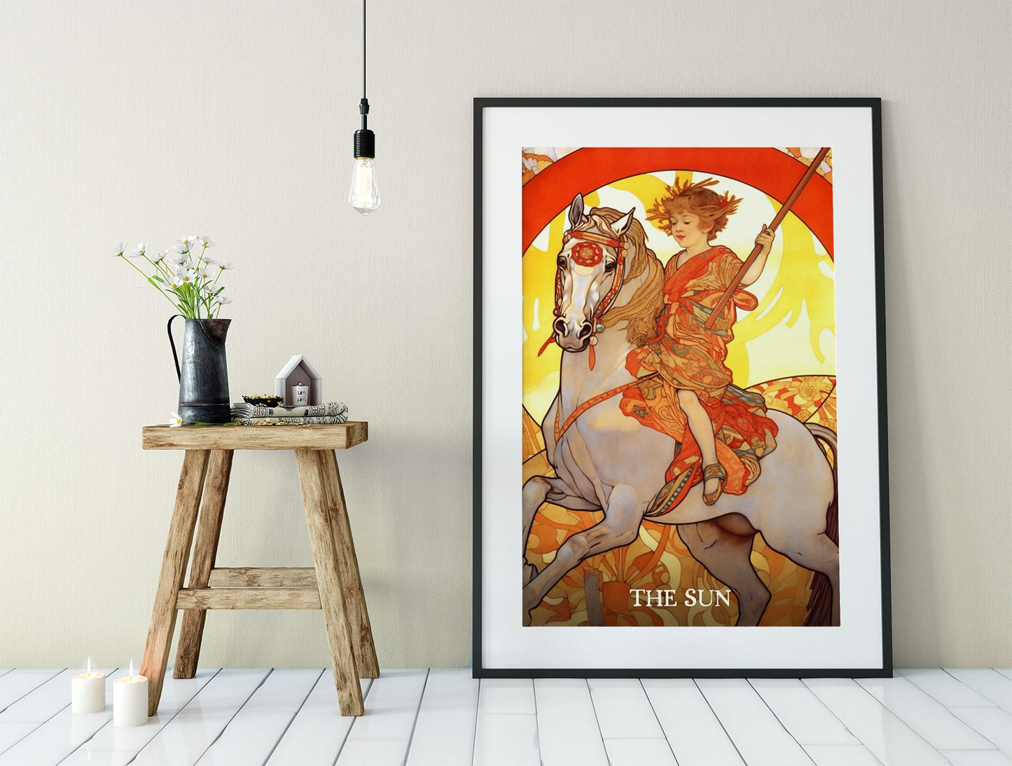 The Sun- Tarot Card Print - The Sun Card Poster, No Frame