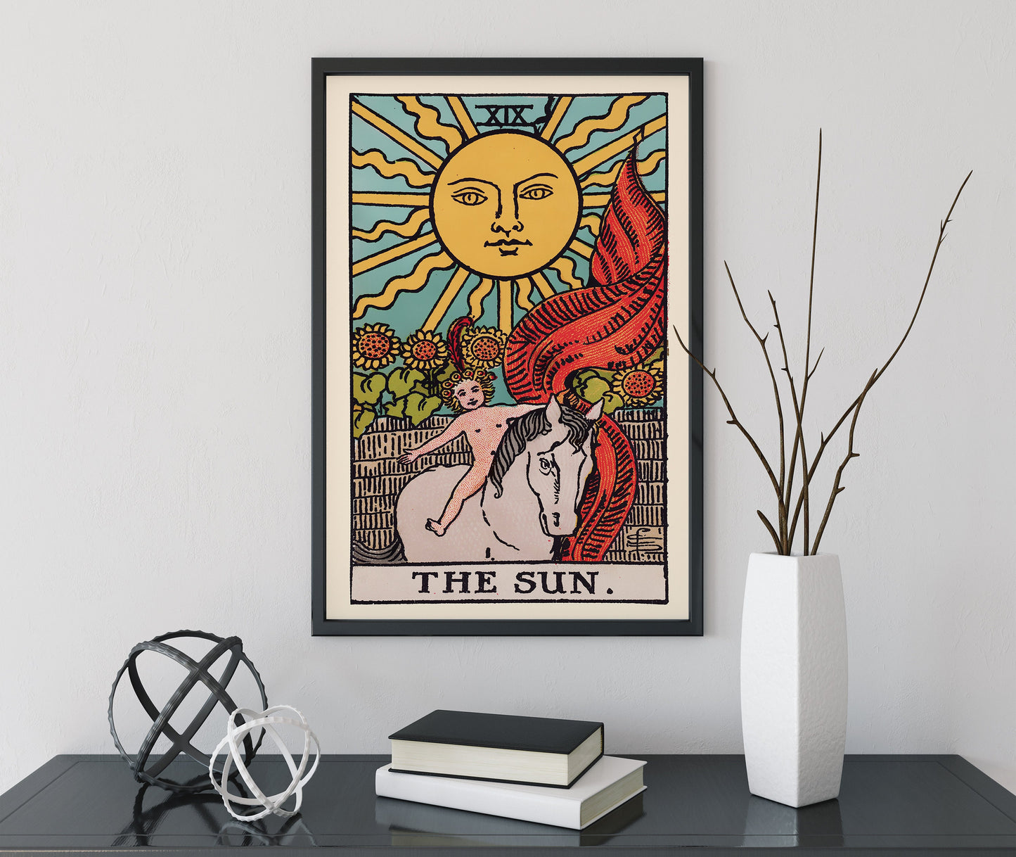 The Sun- Tarot Card Print - The Sun Card Poster, No Frame