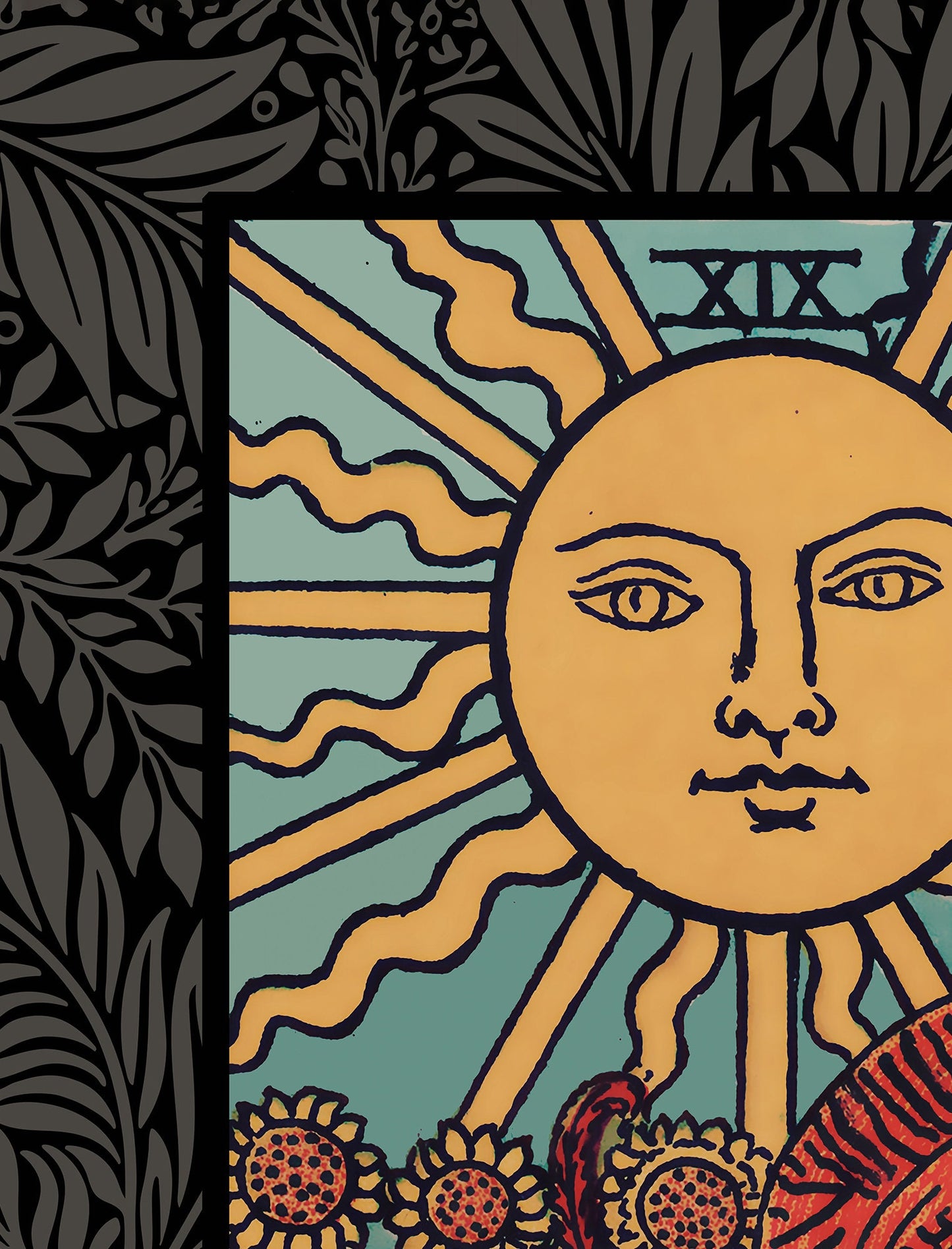 The Sun Tarot Card Print - The Sun Card Poster, No Frame
