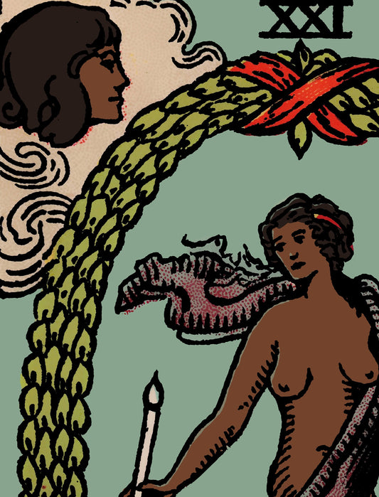 The World Tarot Card Print Black Woman Poster No Frame by My Store