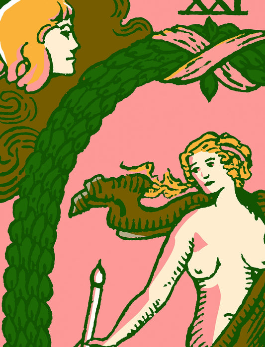 The World Tarot Card Print Bubblegum Goth Pop Art Poster by My Store