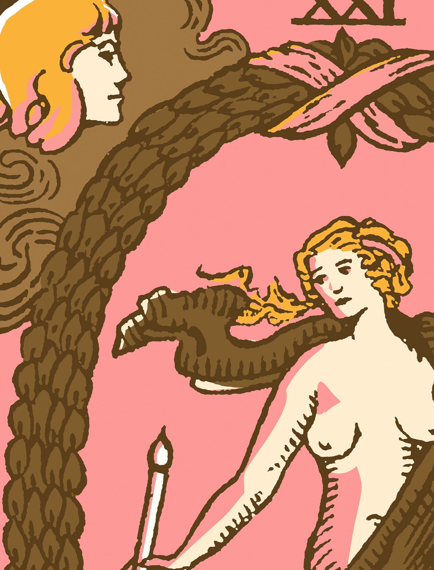 The World - Tarot Card Print - The World Card Neapolitan Goth punk Pop Art Poster, No Frame