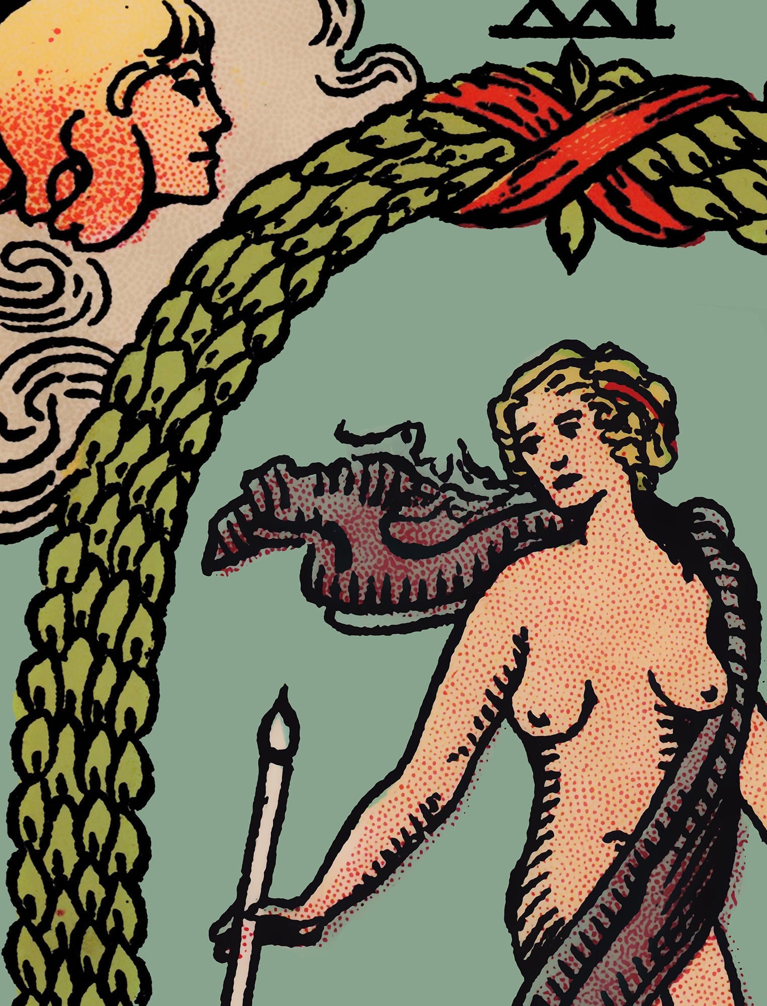 The World - Tarot Card Print - The World Card Tarot Poster, No Frame