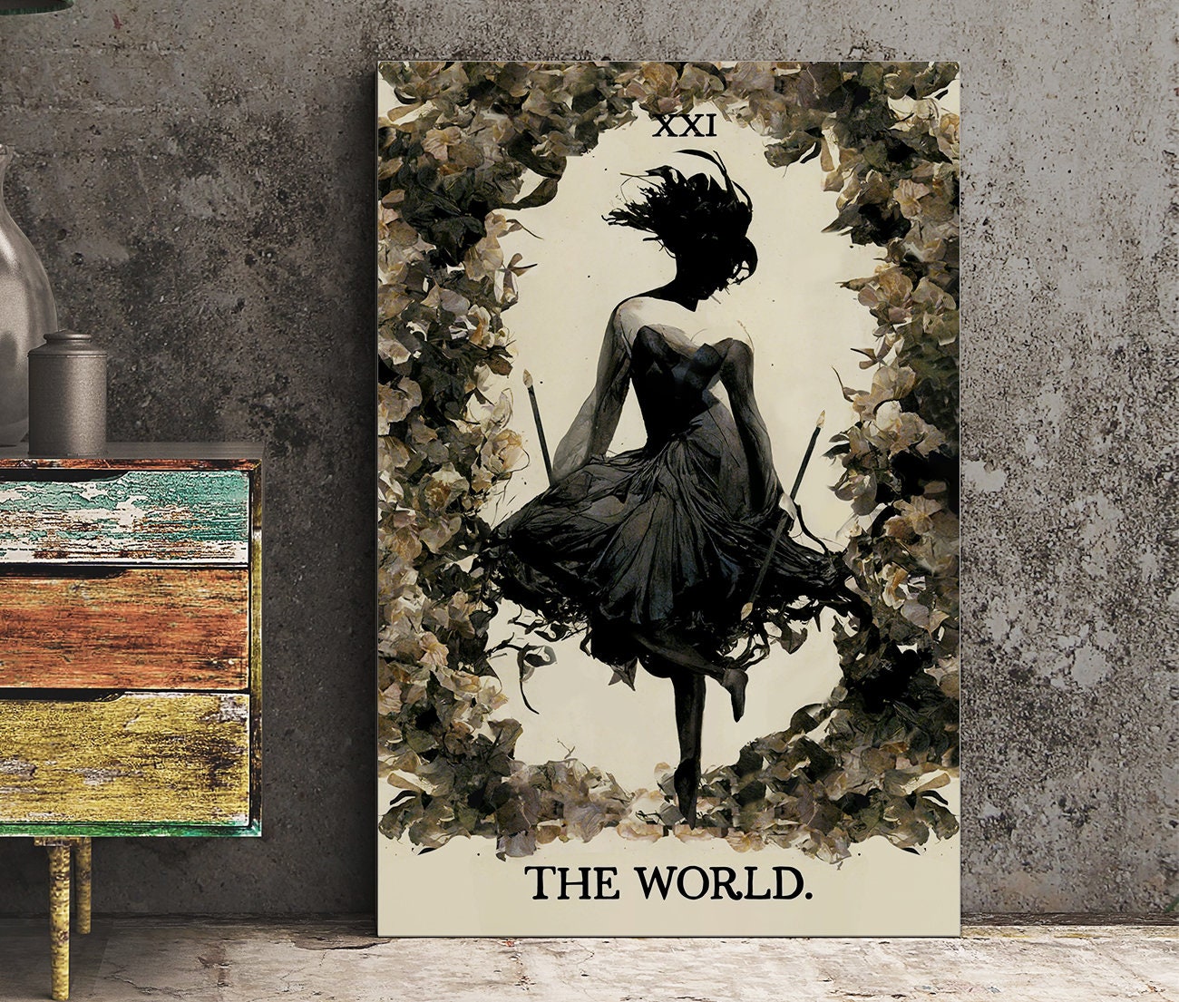 The World - Tarot Card Print - The World Tarot Card Poster, No Frame
