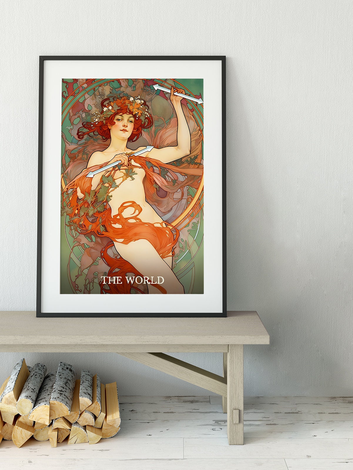 The World - Tarot Card Print - The World Card Poster, No Frame