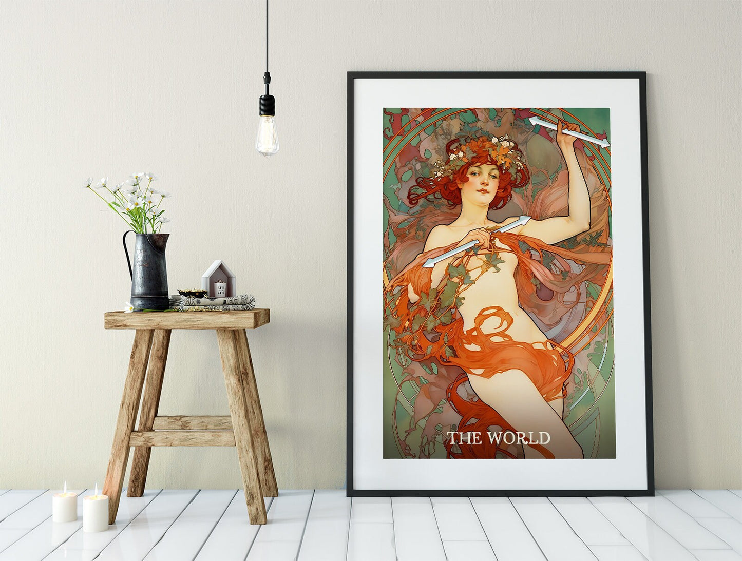 The World - Tarot Card Print - The World Card Poster, No Frame