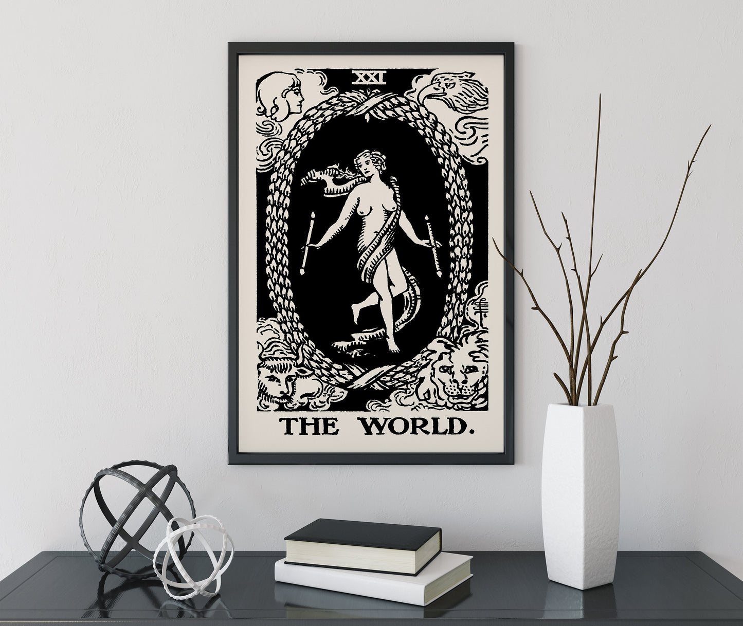 The World - Tarot Card Print - The World Card Poster, No Frame