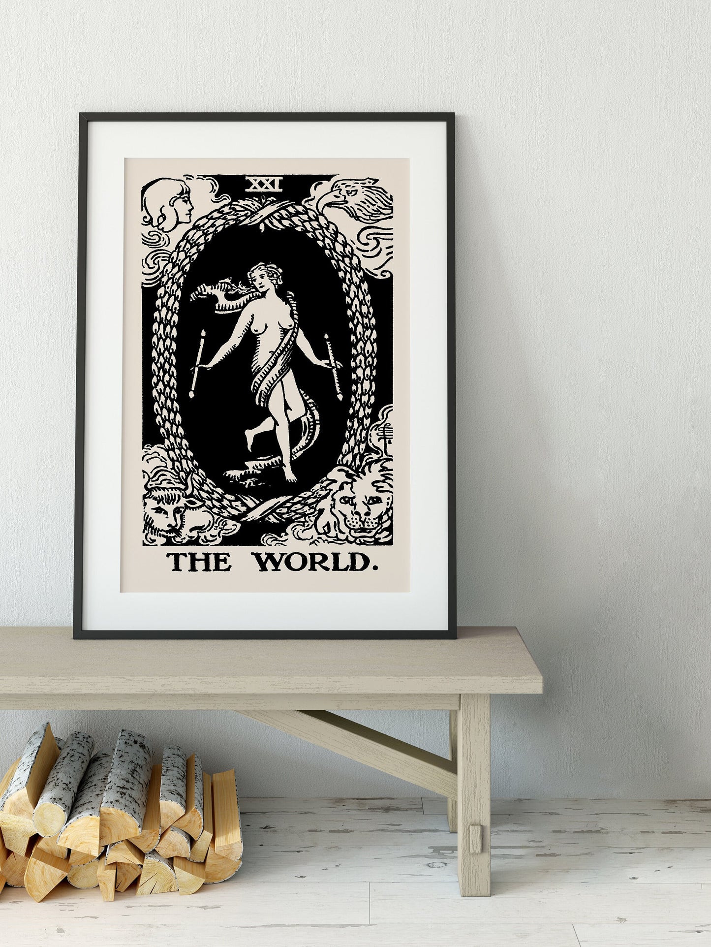 The World - Tarot Card Print - The World Card Poster, No Frame