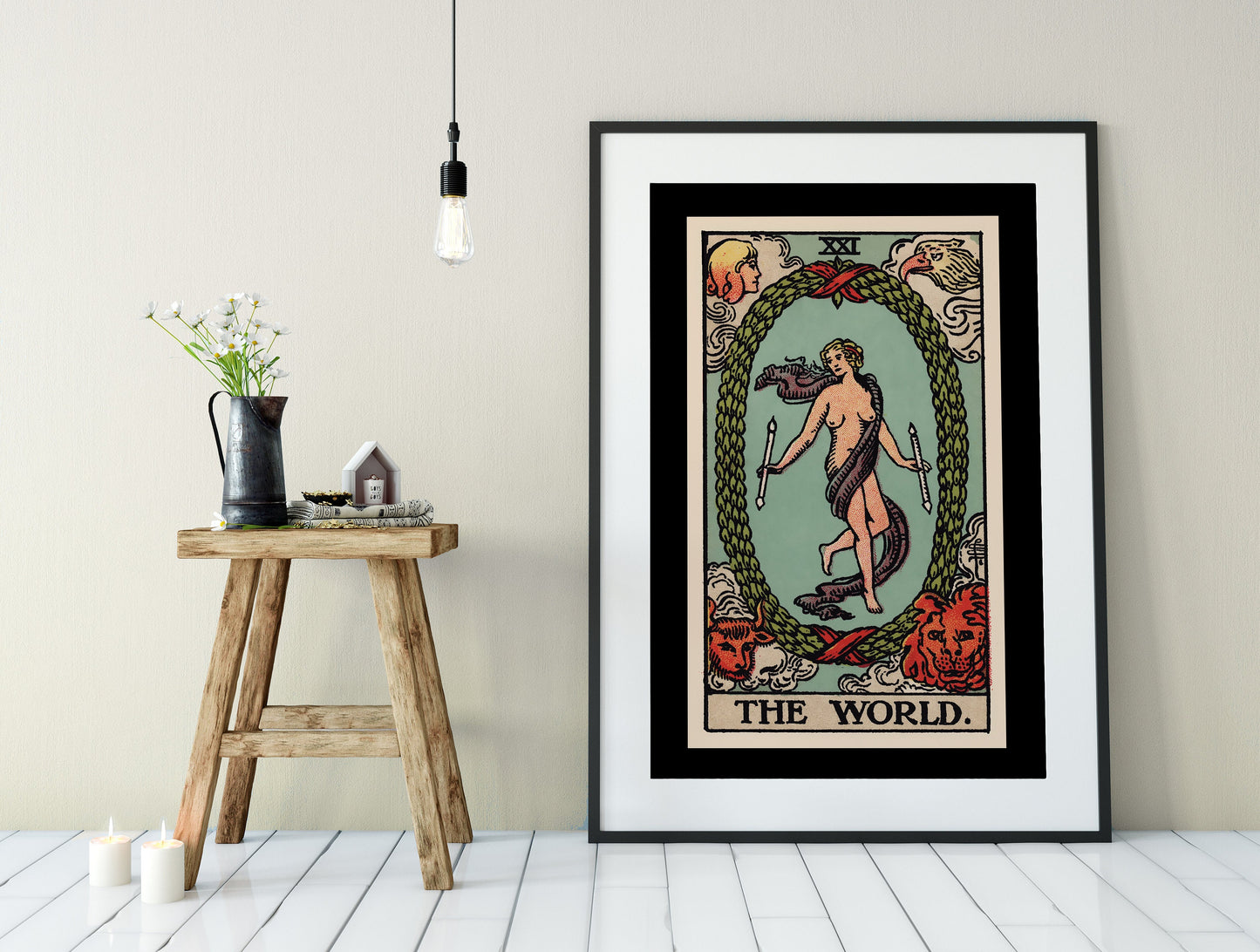 The World - Tarot Card Print - The World Card Poster, No Frame
