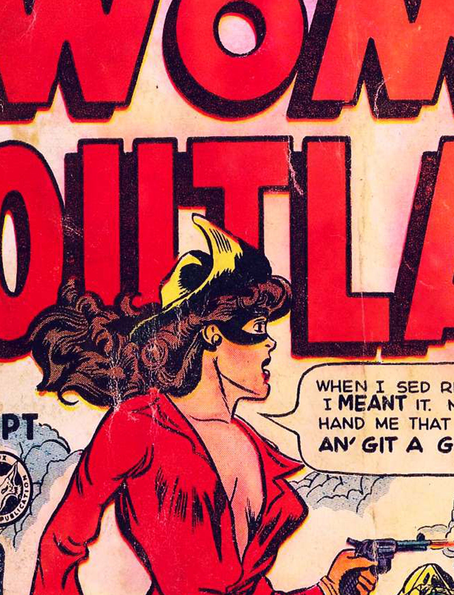 Women Outlaws Comic Book Cover Poster Vintage Comic Book Art - Feminist Comic Book Art Print, No Frame