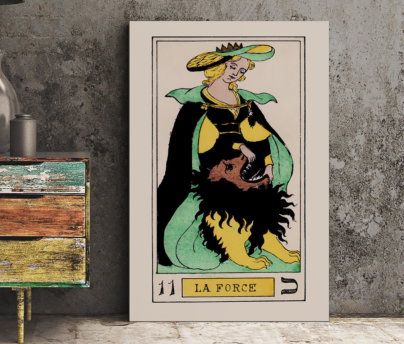Strength - Tarot Card Print - The Strength Card Tarot Poster an Oswald Wirth Print, No Frame