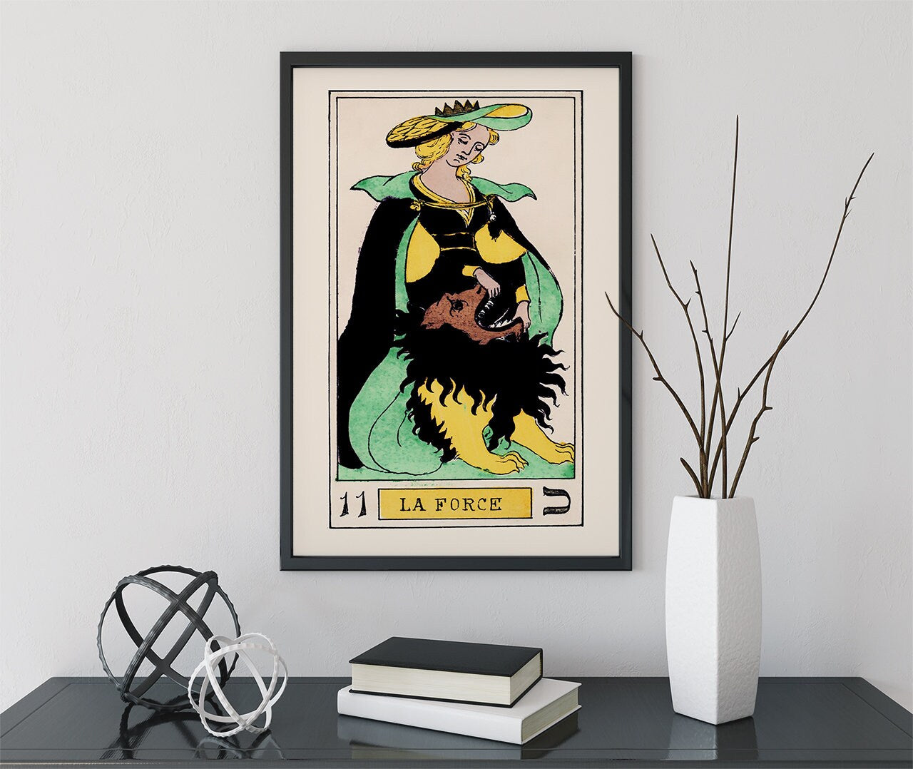 Strength - Tarot Card Print - The Strength Card Tarot Poster an Oswald Wirth Print, No Frame