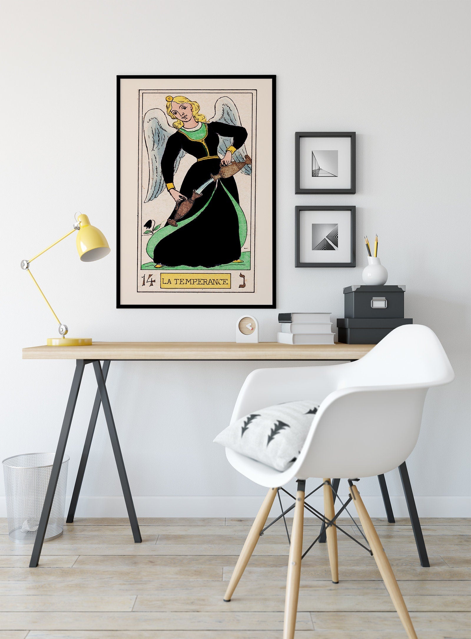 Temperance - French Tarot Card Print - Temperance Card Tarot Poster an Oswald Wirth Print, No Frame