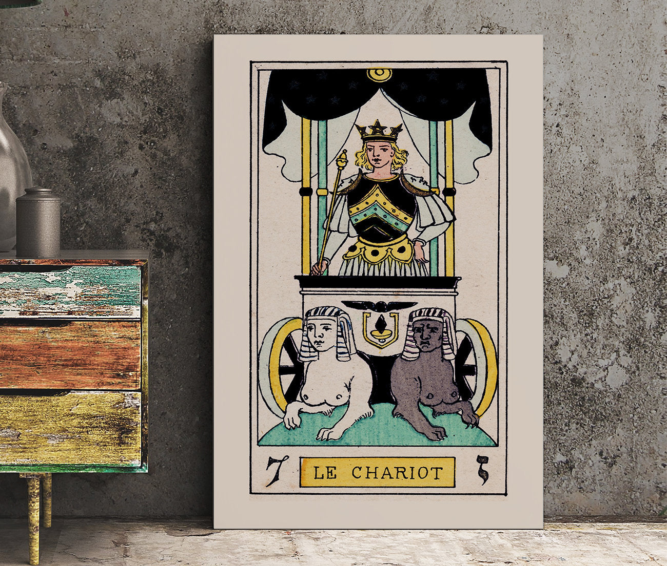 The Chariot - Tarot Card Print - The Chariot Card Tarot Poster an Oswald Wirth Print, No Frame