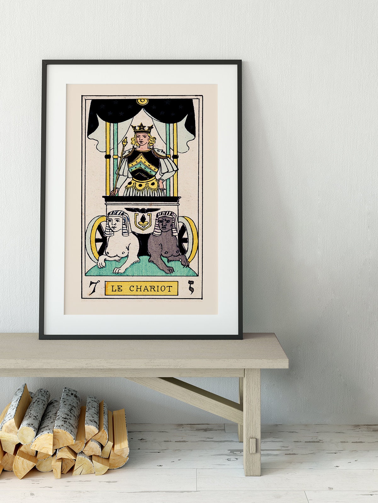 The Chariot - Tarot Card Print - The Chariot Card Tarot Poster an Oswald Wirth Print, No Frame