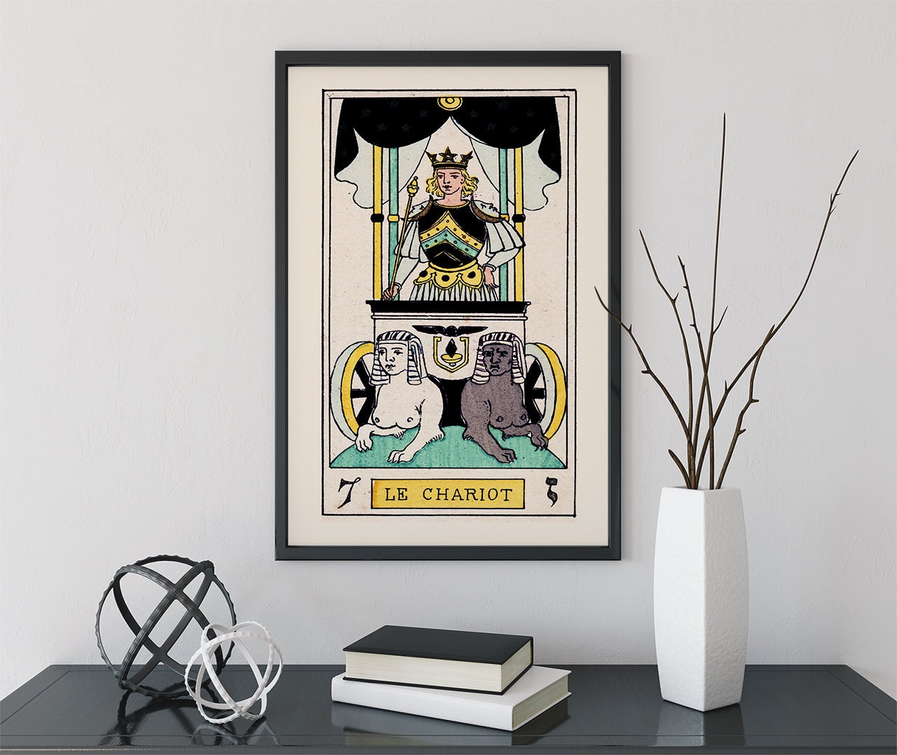 The Chariot - Tarot Card Print - The Chariot Card Tarot Poster an Oswald Wirth Print, No Frame