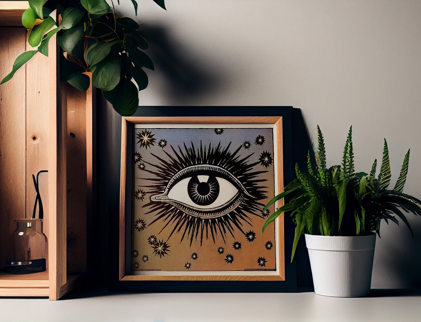The All-Seeing Eye Print, Eye of Providence Poster, Eye of Horus Art Print (No Frame)