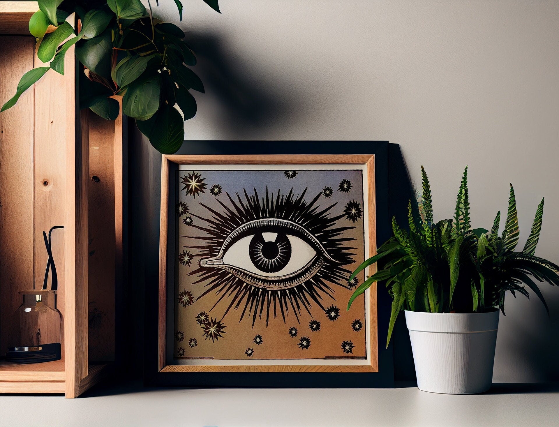 The All-Seeing Eye Print, Eye of Providence Poster, Eye of Horus Art Print (No Frame)
