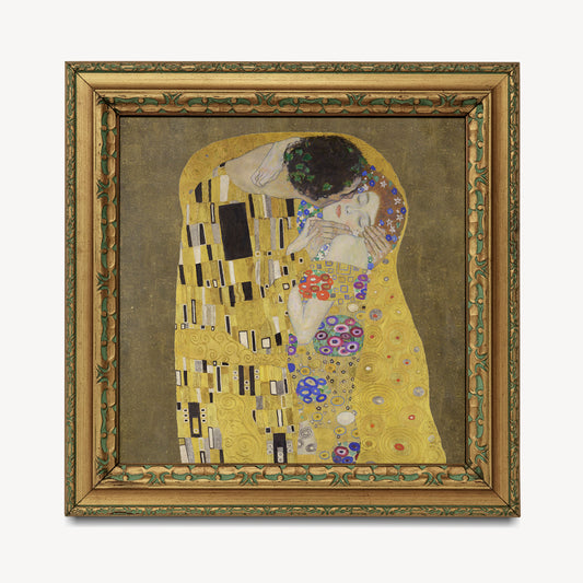 Gustav Klimt - Art Nouveau Floral- Mandala Square - For Your Sacred Space - The Kiss