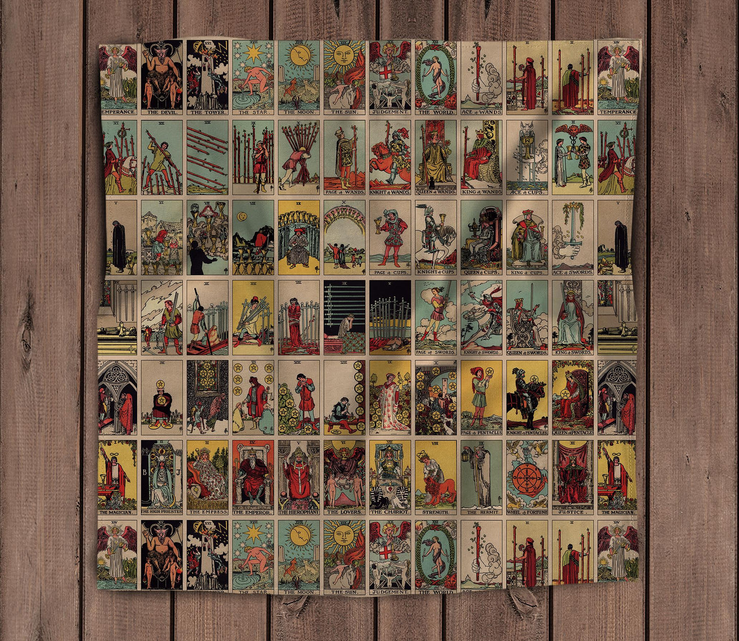 Tarot Altar Cloth - Rider Waite Pattern - Cotton option - Velvet Altar Cloth