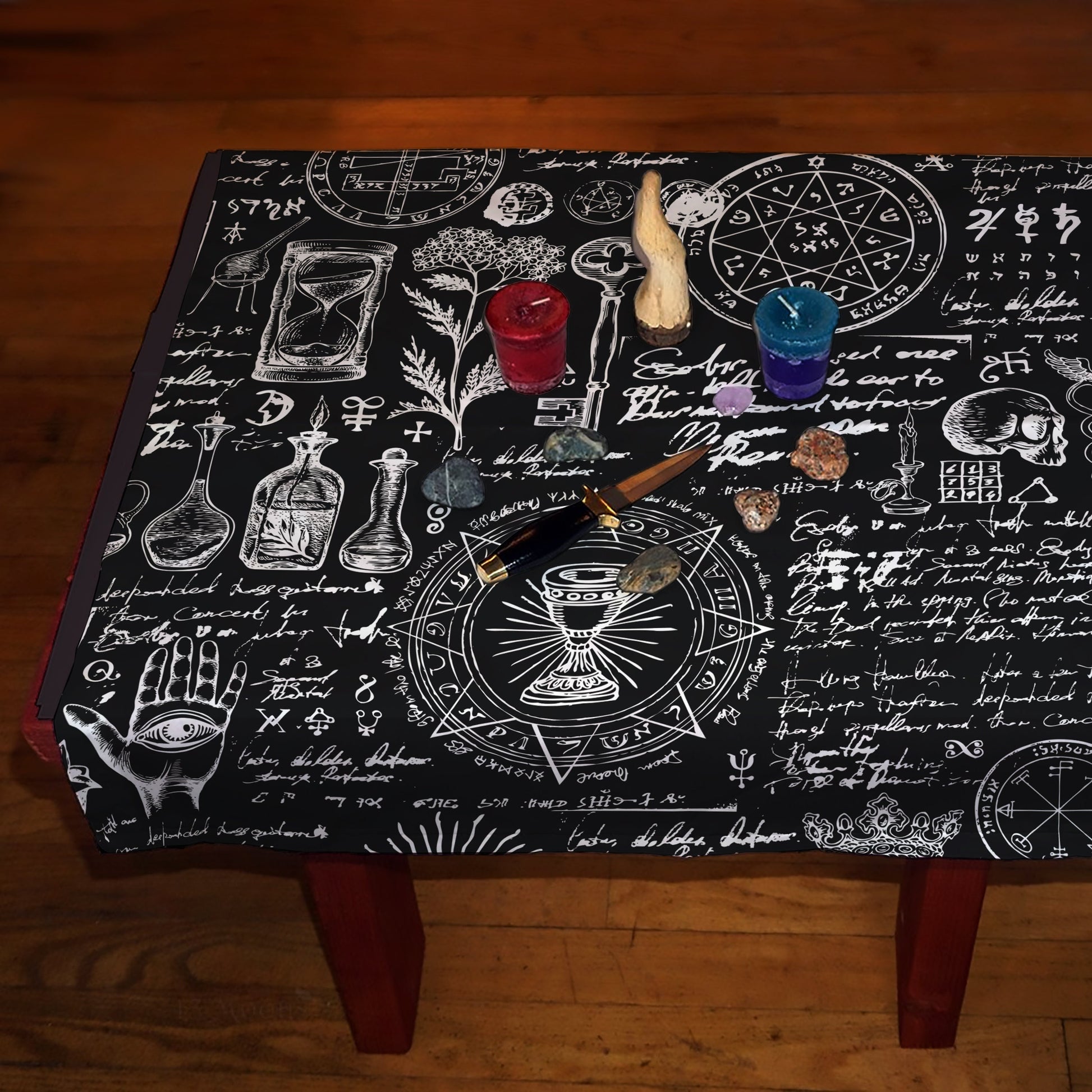 Tarot Altar Cloth - Alchemy Design - Spirit Cloth or Altar Cloth - cotton option